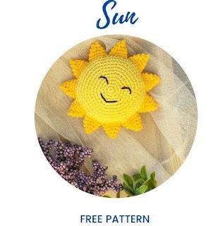 Sun Crochet Pattern Free, Crochet Cherry, Crochet Brooch, Beginners Crochet, Learn How To Crochet, Amigurumi Free, Free Crochet Patterns, Crochet Art, Amigurumi Free Pattern