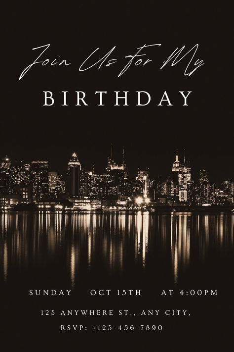 Classy Birthday Invitations, Birthday Dinner Invitation Template, Bday Vibes, Dinner Party Invite, Gatsby Birthday, Gatsby Birthday Party, Classy Dinner, Birthday Dinner Invitation, Gathering Ideas