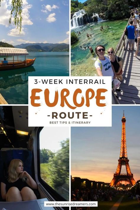 The Best 3-week Backpacking Route in Europe - using Interrail! Backpacking Europe Route, Eurorail Routes, Backpacking Across Europe, Eurail Itinerary, Backpacking Aesthetic Europe, Backpacking Europe Itinerary, Backpack Europe Route, Interrail Aesthetic, Interrailing Europe