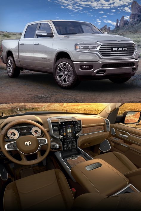 The 2021 Ram 1500 Limited Longhorn 10th Anniversary Edition replaces the Laramie Longhorn for the 2021 model year providing a more luxurious truck option for well-heeled buyers. Click through to see the features list and more photos. Ram Trucks 1500, 2023 Ram 1500, Business Vision Board, Ram Truck, Dodge Trucks Ram, Truck Interior, American Motors, Ram Trucks, New Trucks