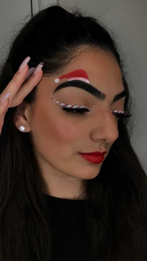 Santa Claus Makeup, Santa Makeup, Xmas Makeup, Here Comes Santa Claus, Youtube Makeup, Viral Tiktok, Christmas Makeup, Editorial Makeup, Here Comes