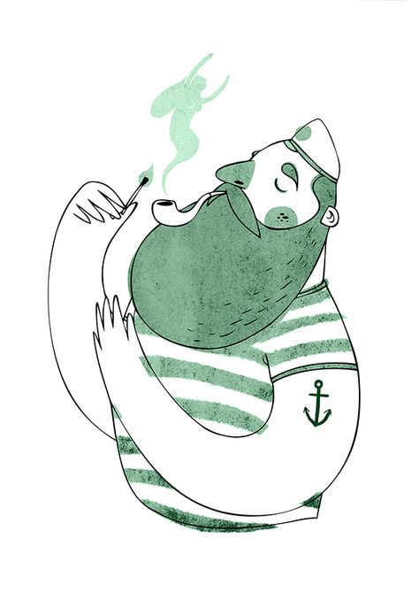 Sailor Illustration, Sea Illustration, The Sailor, People Illustration, Art And Illustration, Childrens Illustrations, A Drawing, Cute Illustration, Illustrations Posters