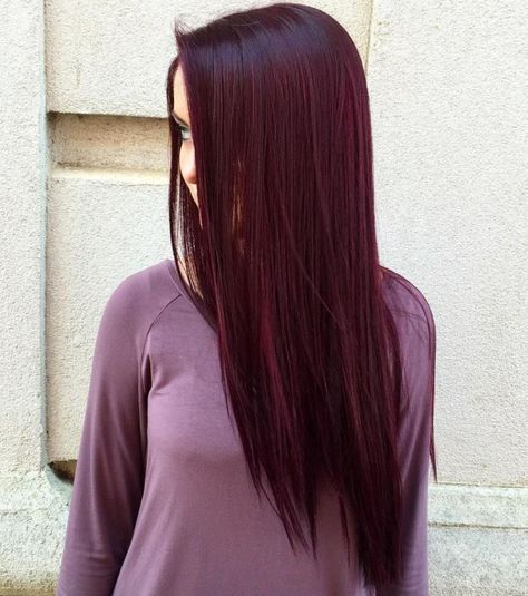 45 Shades of Burgundy Hair: Dark Burgundy, Maroon, Burgundy with Red, Purple and Brown Highlights Dark Red Purple Hair, Purple Red Hair Color, Red Purple Hair, Dark Burgundy Hair, Red Balayage Hair, Maroon Hair, Color Borgoña, Hair Color Burgundy, Dark Red Hair