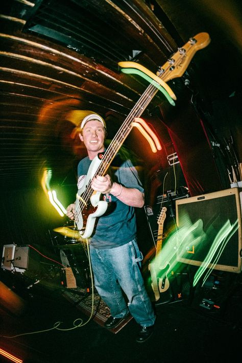 wide angle lens, light trails, bass guitar photo, fender precision bass, australian music Light Trail Photography, Motion Blur Photography, Band Photoshoot, Concert Lights, Musician Photography, Blur Photography, Live Music Photography, Fender Precision Bass, Fisheye Lens