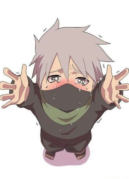 Hatake Kakashi, cute, reaching up, child, crying, sad; Naruto An Anime, Anime Character, The Story, Naruto, Hair, Anime, Pink, Black