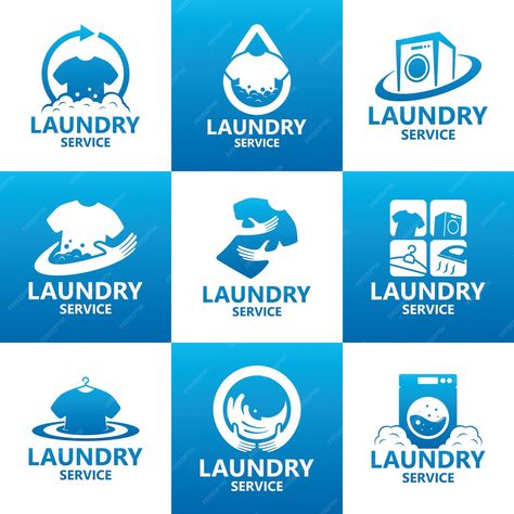 Premium Vector | Set of laundry service logo Laundry Service Logo, Laundry Logo, Custom Laundry Room, Self Service Laundry, Service Logo, Laundry Service, Laundry Room, Premium Vector, Graphic Resources