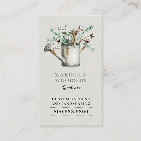 Elegant Landscaping, Face Typography, Gardening Business, Landscaping Business Cards, Landscaping Business, Floral Business Cards, Script Typography, Garden Nursery, Square Business Card