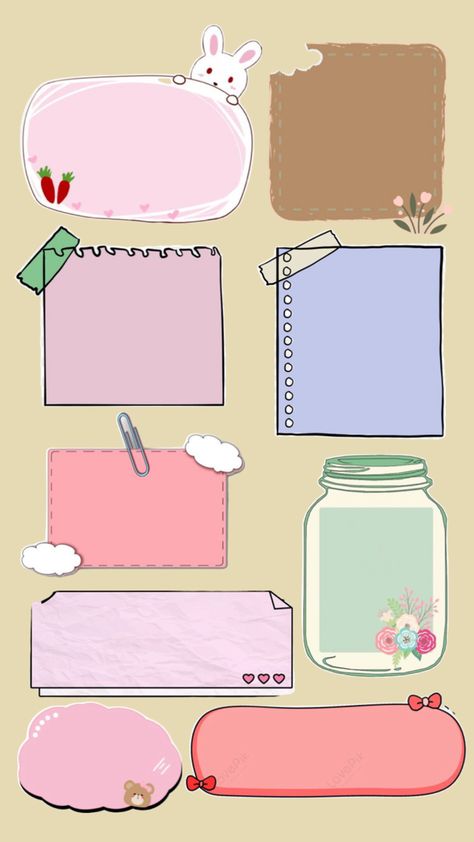 Texture Elements Vector Hd Images, Border Texture Cute Cartoon With Commercial Elements, Cute Cartoon, Cartoon Border, Cute Border... Page Borders Design Aesthetic, Pastel Notes, Cute Border, Cute Borders, Canva Element Keyword, Page Borders Design, Diy Journal Books, Cartoon Cartoon, Notes Planner