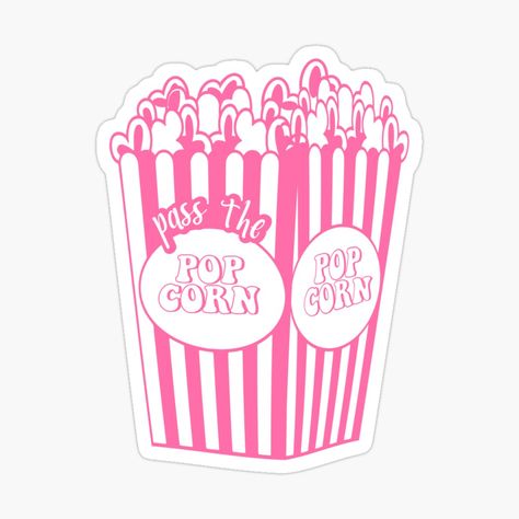 Get my art printed on awesome products. Support me at Redbubble #RBandME: https://www.redbubble.com/i/sticker/Pass-The-Popcorn-by-CoolYule/72407794.EJUG5?asc=u Movie Night Stickers, Popcorn Logo, Popcorn Stickers, Night Stickers, Pop Stickers, Diy Bow, Yule, Movie Night, Funny Stickers