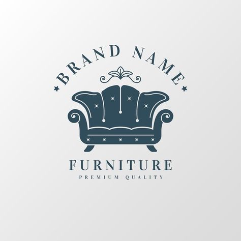 Retro furniture logo template design | Free Vector #Freepik #freevector #logo #business #vintage #template Sofa Logo Design, Furniture Company Logo, Sofa Logo, Furniture Store Logo, Carpentry Logo, Company Logo Ideas, Store Logo Design, Poltrona Design, Chairs Logo