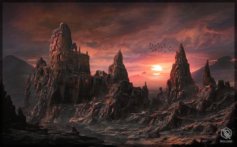 Fortress Concept Art, Dark Kingdom, Dark Empire, Fantasy Concept, Fantasy Concept Art, Environment Concept Art, Dark Night, Cologne Cathedral, Dark Fantasy