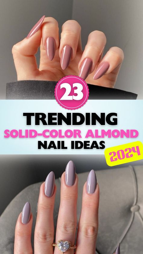 Get the best tips for selecting the perfect solid-color almond nails, from trendy shades to long-lasting finishes. Almond Nails Solid Color Fall, Natural Nail Almond Shape, Dip Almond Nails Ideas, Short Pointed Almond Nails, Medium Almond Shape Nails, Almond Nails Neutral Colors, Almond Nail Colors, Solid Color Almond Nails, Almond Nails Solid Color