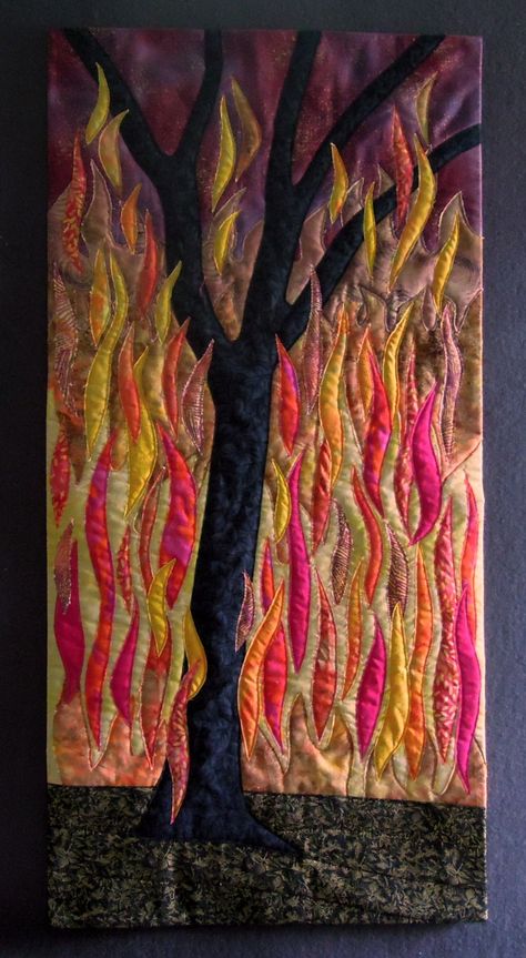 Applique Quilt, Fire Designs, Fire And Ice, Applique Quilts, Quilt Top, Quilt Pattern, Art Quilts, Hand Stitching, Fiber Art