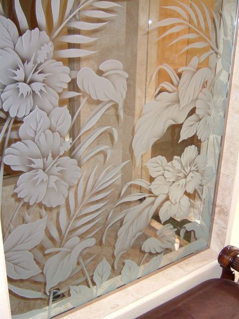 Glass Partition Designs, Glass Shower Panels, Glass Fireplace Screen, Door Glass Inserts, Window Glass Design, Glass Etching Designs, Etched Glass Door, Frosted Glass Window, Frosted Glass Design