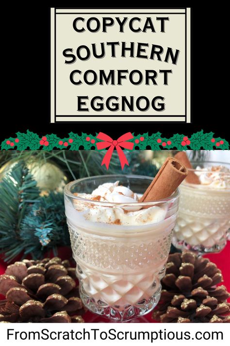 This Copycat Southern Comfort Eggnog is thicker, creamier and sweeter than your standard store-bought eggnog! Advent and Christmas get hectic pretty quickly, so be sure to take some time to slow down. Sit in front of the tree with a cup of eggnog. What better way to unwind at the end of a busy day? Add a bit of “holiday spirits” to really unwind! Southern Comfort Eggnog Recipe, Southern Comfort Eggnog, Easy Tartar Sauce, Homemade Eggnog, Creamer Recipe, Flavored Salts, Eggnog Recipe, Vanilla Whipped Cream, Egg Nog