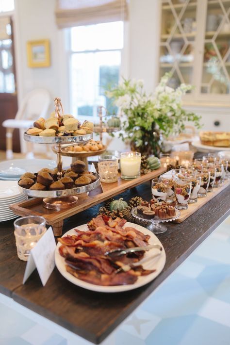 How to host a beautiful baptism brunch at home | Rhyme & Reason Brunch Buffet Tablescape Presentation, Quiche Party Brunch Ideas, Baptismal Luncheon Food Ideas, Host A Brunch At Home, 1st Communion Brunch Ideas, Breakfast Set Up Ideas At Home, Confirmation Brunch Ideas, Brunch Food Set Up, Baptism Food Ideas Lunches