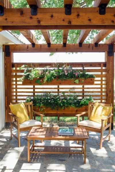 Small Pergola, Deck Privacy, Taman Diy, Building A Pergola, Pergola Design, Desain Lanskap, Wooden Pergola, Backyard Pergola, Pergola Kits