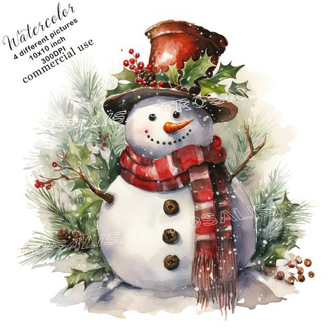 Snowman Clipart, Journaling Scrapbook, Vintage Snowman, Rice Paper Decoupage, Winter Scenery, Rice Paper, Scrapbook Supplies, Winter Holidays, Craft Fairs