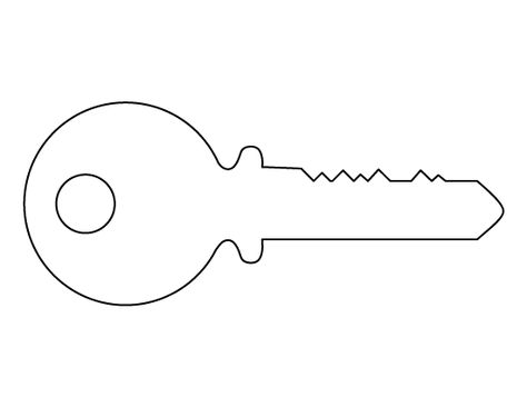 Key pattern. Use the printable outline for crafts, creating stencils, scrapbooking, and more. Free PDF template to download and print at http://patternuniverse.com/download/key-pattern/ Key Template Free Printable, Key Outline, Key Printable, Key Template, Lézervágott Fa, Printable Outline, Free Homeschool Curriculum, Red Ribbon Week, Bible Story Crafts