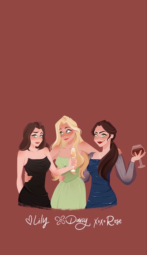 Lily Calloway, Rose Calloway, and Daisy Calloway Fan Art 🎨kkristenarts Coballoway Fanart, Addicted Fanart, Addicted To You Fanart, Lily And Lo Fanart, Calloway Sisters Fanart, Addicted Series Fanart, Book Asethic, The Calloway Sisters, Sister Wallpaper