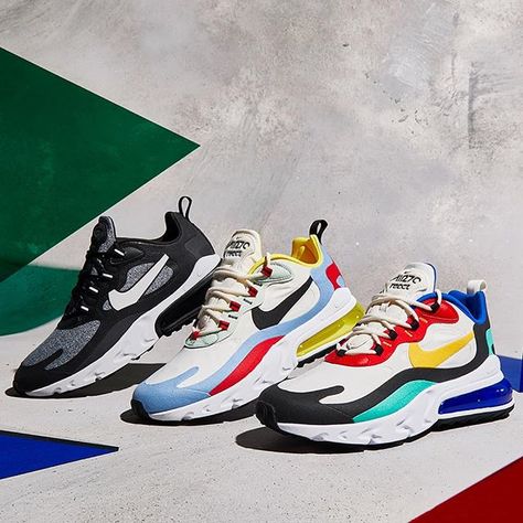 Nike Airmax 270 React, Shoes Reference, Couple Sneakers, Sneaker Heads, Nike Air Max 270 React, Holy Chic, Air Max 270 React, 270 React, Off White Shoes