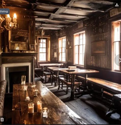 Inn Aesthetic Medieval, Tavern Style Kitchen, Tavern Party, Tavern Aesthetic, Fantasy Cafe, Medieval Interior, Valley Aesthetic, Tavern Decor, Medieval Tavern