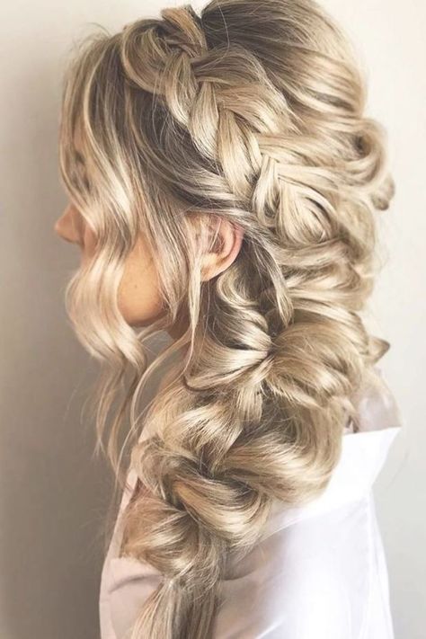 Wedding Hair Side Swept, Hair Side Swept, Hair Side Braid, Braided Wedding Hair, Gorgeous Updos, Wedding Hair Ideas, Wedding Hair Side, Side Swept Hairstyles, Side Braid Hairstyles