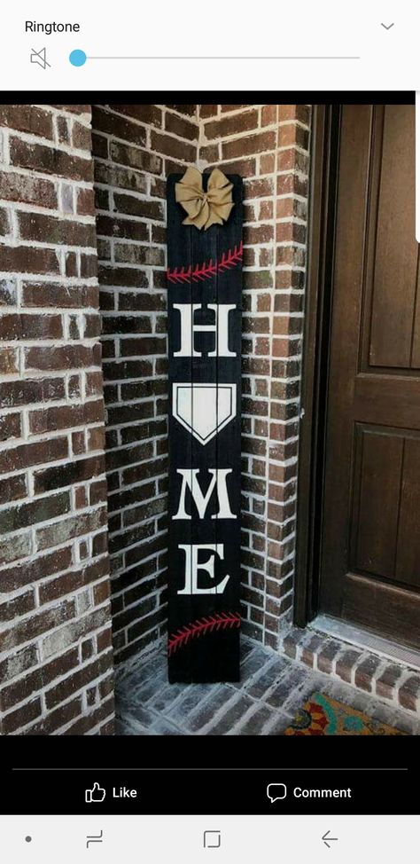 Home Plate Sign, Shutter Art, Baseball Crafts, Baseball Signs, Baseball Decor, Baseball Stuff, Home Plate, Base Ball, Sports Decorations