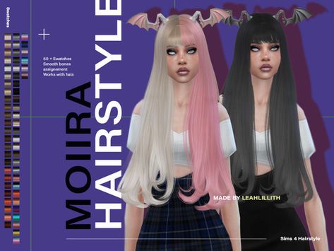 Sims 4 Cc Alpha Hair Female Long, Sims 4 Split Dye Hair Cc, Sims 4 Cc Split Dye Hair, Sims 4 Split Dye Hair, Xtina Hair, Leah Lillith, Ria Core, Sims 4 Curly Hair, Download Sims