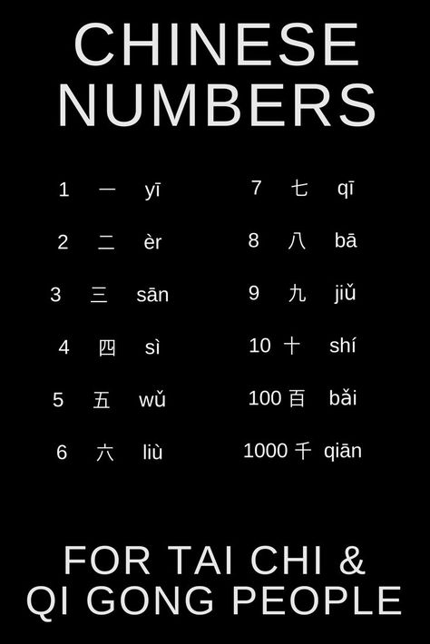 Chinese numbers 1-10 ; 100 ; 1000 for Tai Chi practitioners and Qi Gong enthusiasts Chinese Numbers, Tai Chi For Beginners, Chinese Alphabet, Bahasa China, Chinese Language Words, Basic Chinese, Mandarin Language, Chinese Phrases, Mandarin Chinese Learning