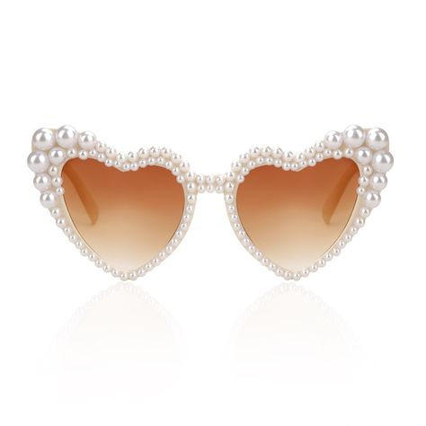 PRICES MAY VARY. Stylish and Unique Design: These pearl sunglasses have a unique fashion design. The frame is trimmed with sparkly pearls. They are cute and fun to wear. Make you more eye-catching in the crowd and become the focus of the audience. Prefect for Most Occasions: These Hanj pearl heart sunglasses are so unique and trendy. It can be worn on many occasions. They are great for bachelorette party, wedding, Vegas, parties, vacation etc. UV400 Protection: Hanj lens can block 100% harmful U Rhinestone Glasses, Bride Sunglasses, Wedding Vegas, Pearl Sunglasses, Fun Sunglasses, Bachelorette Party Bride, Metal Hinges, Pearl Heart, Heart Sunglasses