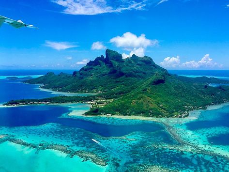 The Amazing Aerial View of the Paradise Bora Bora Island, French Polynesia Bora Bora Island, Outdoor Vacation, Paradise On Earth, Beaches In The World, Paradise Island, Palawan, Island Travel, Island Resort, Vacation Places