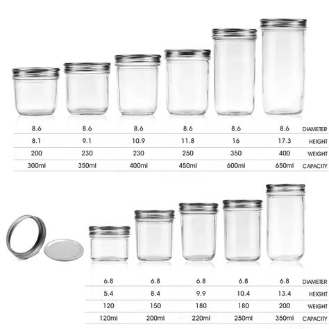 120ml 200ml 250ml 300ml 350ml 400ml 450ml 600ml 650ml Caviar Jar Mason Cup Hot Sauce Jam Glass Jars With Curled Tinplate Lid - Buy 500ml Mason Jars,Mason Jar Cups,Glass Jar For Food Product on Alibaba.com Jar Cups, Mason Jar Sizes, Mason Jar Cups, Jar Packaging, Food Product, Jam Jar, Sewing Rooms, Mason Jar Mug, Glass Jar