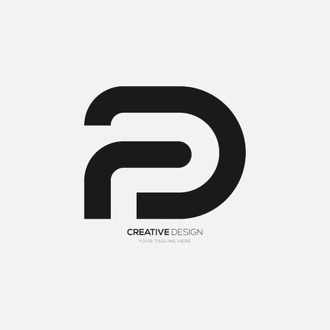 Vector letter p d or d p unique shape li... | Premium Vector #Freepik #vector #marketing-logo Letter P Logo Design Creative, P Logo Design Creative, P Monogram Logo, T Letter Logo Design, Gw Logo, P D Logo, 3 Letter Logo, Letter P Logo Design, P Letter Logo