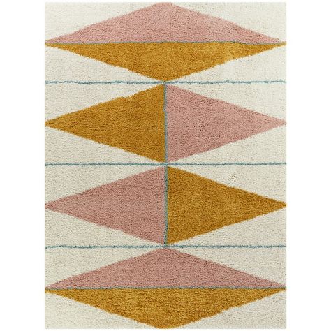 George Oliver Wauseon Pink/Orange Yellow/Ivory Area Rug | Wayfair Target Rug, Shag Area Rug, Geometric Area Rug, Ivory Rug, White Area Rug, Pink Beige, White Rug, Beige Rug, Geometric Rug