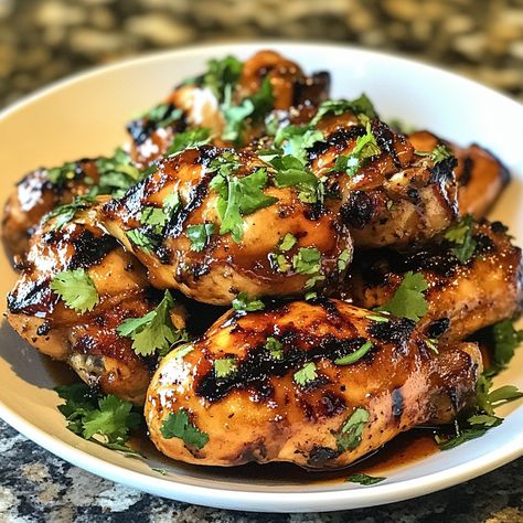 🍗✨ Spice up your grill with our Tamarind Glazed Grilled Chicken! A tangy and delicious twist! 🍋🔥 #GrillTime Tamarind Glazed Grilled Chicken Ingredients: Chicken thighs or drumsticks (1 lb) Tamarind paste (2 tbsp) Soy sauce (2 tbsp) Honey (2 tbsp) Garlic, minced (3 cloves) Ginger, grated (1 tbsp) Chili flakes (1 tsp) Salt and pepper to taste Fresh cilantro for garnish Instructions: Mix tamarind paste, soy sauce, honey, garlic, ginger, and chili flakes in a bowl. Marinate chicken pieces in ... Glazed Grilled Chicken, Tamarind Chicken, Glazed Chicken Breast, Marinate Chicken, Instagram Recipes, Grill Time, Tamarind Paste, Chicken Pieces, Trending Recipes