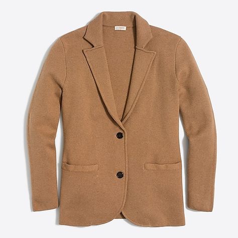 Factory: Sweater-blazer For Women Jcrew Sweater Blazer, Petite Sweaters, J Crew Style, Blazer Women, Jcrew Sweater, Sweater Blazer, Knit Blazer, Jcrew Women, Brown Sweater