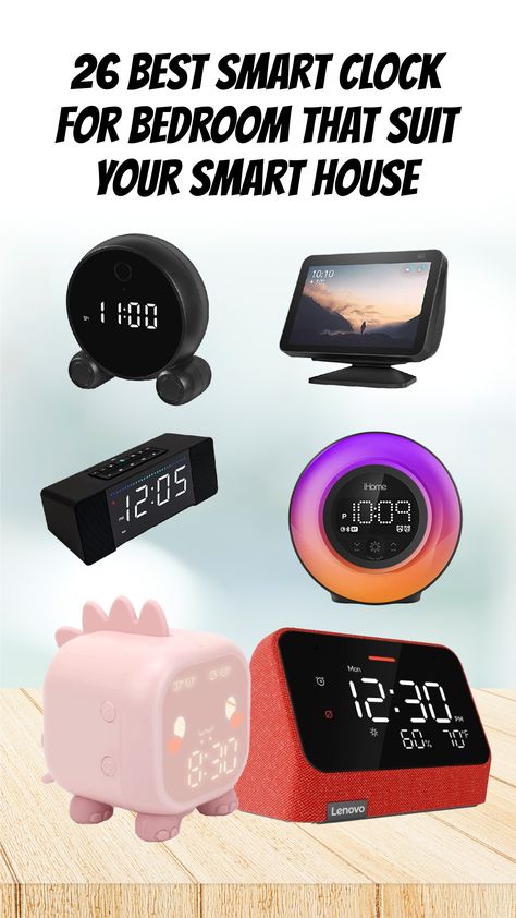 we’ve prepared a variety of smart clock recommendations for you to own or as gifts for those who don’t have one at home. Here is a list of smart clocks we have prepared that might help you to choose the best one. Best Alarm Clock, Clocks For Bedroom, Arch Light, Light Alarm Clock, Sunrise Alarm Clock, Smart House, Bedside Desk, Home Clock, Innovative Gadget