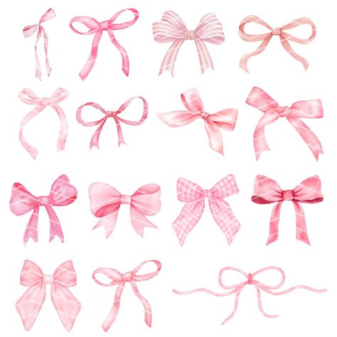 Pink Silk Bow, Ribbons Aesthetic, Bow Pictures, Aesthetic Shirt Design, Coquette Home, Bows Aesthetic, Collage Png, Bows Png, Pink Wallpaper Laptop