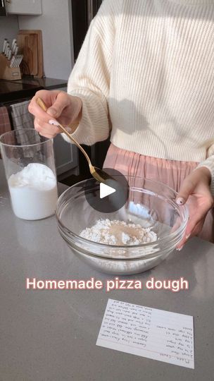 3.7K views · 436 reactions | Homemade pizza dough! 🍕😍

This recipe is SO delicious, and extremely simple. The result is a pizza crust that is crispy on the bottom, squishy on the edges (like, you can pinch it and it bounces back 😍) and super customizable. You can add whatever dried herbs or seasonings you want to customize it for your specific pizza! 

Measurements:
2 cups all purpose flour
1 packet or 2 1/4 tsp instant yeast 
1 tsp sugar
1-2 tsp salt
1/8-1/2 tsp garlic powder, dried oregano or basil (or any other seasonings you may want!)
2 tbsp olive oil + some for drizzle
3/4 cup warm water

Let me know if you try out this recipe! I want to try and make the edge fun next time, maybe stuffed crust or adding extra seasonings to the edge 😍 | Erica Cecilia - young wife + homemaker | Arc Stuffed Crust, Yeast Recipes, Easy Pizza Dough, Homemade Pizza Dough, Dried Herbs, Easy Pizza, All Purpose Flour, A Pizza, Instant Yeast