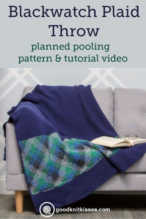 Get your plaid on with the Blackwatch Throw free pattern and tutorial http://www.goodknitkisses.com/easy-planned-pooling-afghan/ ‎ #goodknitkisses #crochet #plannedpooling #crochetplaid #crochetthrow #crochetafghan #plannedpoolingafghan Planned Pooling Crochet, Pooling Crochet, Color Pooling, Planned Pooling, Throw Crochet, Mary Maxim, Afghan Patterns, Crochet Afghans, Afghan Pattern