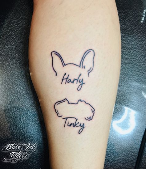 Dog Ear Outline Tattoo, Ear Outline Tattoo, Dog Ear Outline, Cat Outline Tattoo, Ear Outline, Tooth Tattoo, Back Of Arm Tattoo, Cat Outline, Dog Outline