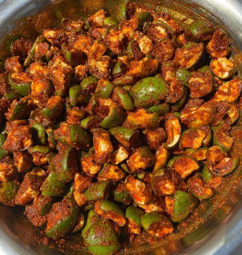 Aam ka Achar😋 Follow : @punjabanfoodlover NO REPOST WITHOUT PERMISSION ✖ . . . . What : Aam Ka Aachar (Mango Pickle) Place : Home Food… Aam Ka Achar, Mango Pickle, Fruit Splash, Girly Swag, Yummy Comfort Food, Cute Selfies Poses, Brussel Sprout, Aesthetic Food, Street Food