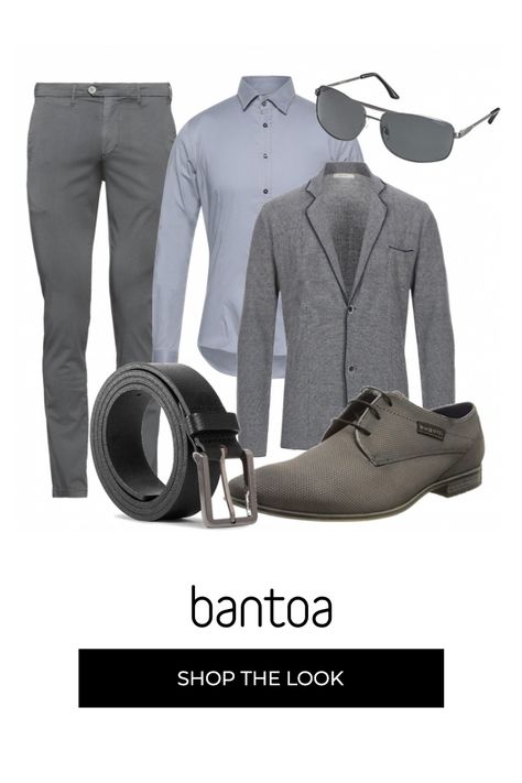 Outfit compuesto por pantalón, camisa, zapatos, cinturón, chaqueta y reloj. Los.tonos grises. Composición del outfit:man | Accessories | Belts OAKS, man | Accessories | Belts L.B.K., man | Accessories | Belts DIKTAT, man | Accessories | Belts bugatti, man | Accessories | Belts Polaroid, man | Accessories | Belts Calvin Klein Estilo: Business/Elegante Talla: XS/S/M Ocasión: Ceremonia Presupuesto: Medio ... Outfits Hombre, Casual Look