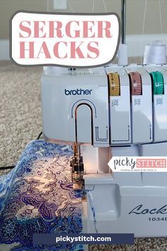 How To Use A Serger Tutorials, Using A Serger For Quilting, Serger Settings Cheat Sheets, Sewing With A Serger, How To Use A Serger, Beginner Garment Sewing, Serger Projects Ideas Free Pattern, Serger Projects Beginner, Serger Sewing Projects