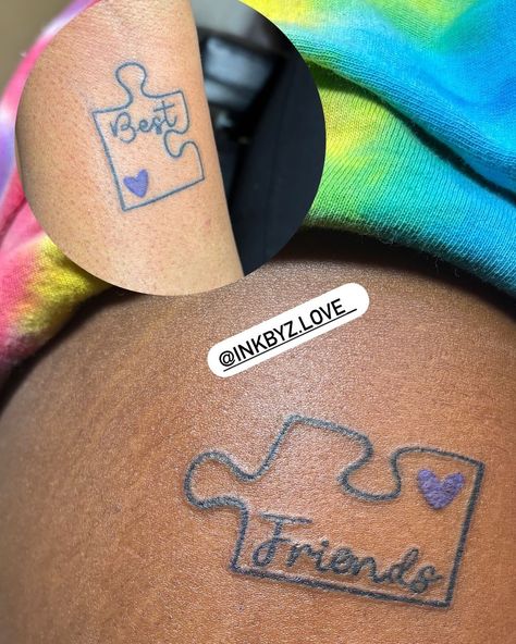 Matching Best Friend Tattoos ❌ No Neck Tattoos 📍 New Ink Tattoo Shop #newink #shreveporttattooartist #bossiertattooartist #femaletattooartist #tattoos #matchingtattoos Matching Neck Tattoos, Matching Best Friend Tattoos, Neck Tattoos, Female Tattoo Artists, Best Friend Tattoos, Friend Tattoos, Matching Tattoos, Neck Tattoo, Tattoo Shop