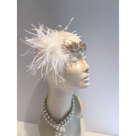 Diner en Blanc-1920s White Gatsby Head Wrap Flapper Headdress... ($45) ❤ liked on Polyvore featuring accessories, hair accessories, white, white feather headband, feather headbands, 20s headband, adjustable headbands and white headband 20s Headband, Gatsby Headband, 1920's Style, Making Hair, Feather Headband, White Feather, Adjustable Headband, White Headband, Roaring 20s