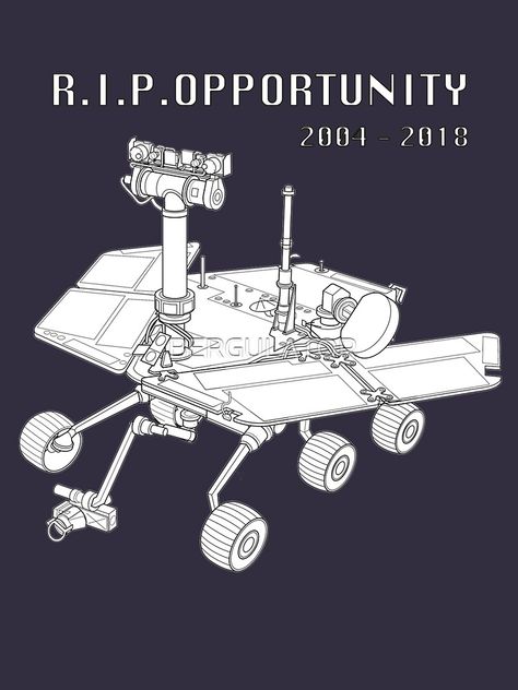 "RIP Opportunity Mars Rover" T-shirt by BERGULATOR | Redbubble Opportunity Rover, Space Things, Nasa Space Shuttle, Mars Rover, Space Nasa, Space Shuttle, Space Crafts, Tshirt Colors, Mars