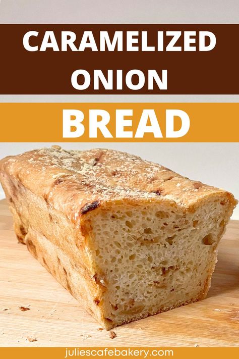 Caramelized Onion Bread Carmelized Onion Bread, Onion Garlic Bread, Onion Bread Recipe, Onion Loaf, Fancy Bread, Puffed Pastry, Recipe With Garlic, Sweet Savory Recipes, Onion Bread