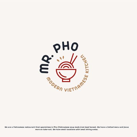 Logo Composition Design, Wok Logo Design, Bowl Logo Design, Ramen Logo Design, Vietnamese Restaurant Logo, Noodles Logo, Asian Logo Design, Wok Logo Restaurant Branding, Asian Restaurant Logo